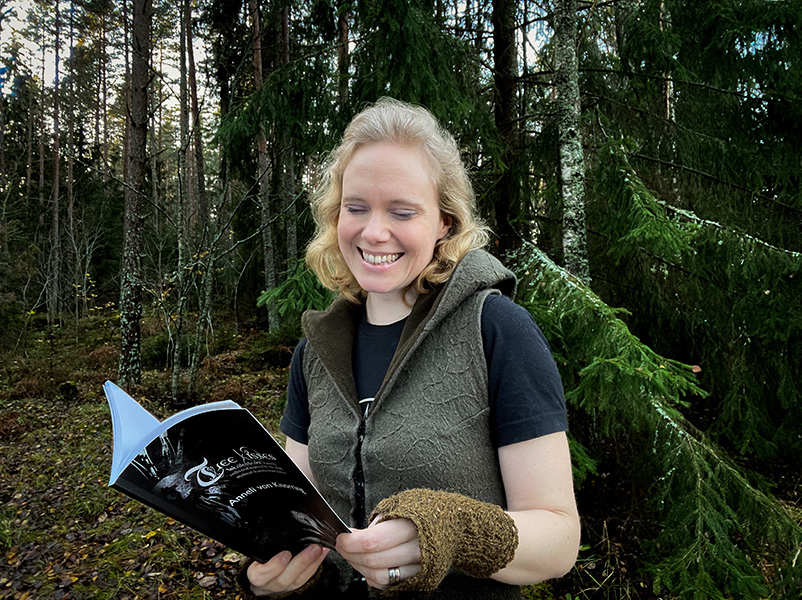 Anneli with “Tree Kisses", one of her Amazon bestsellers.